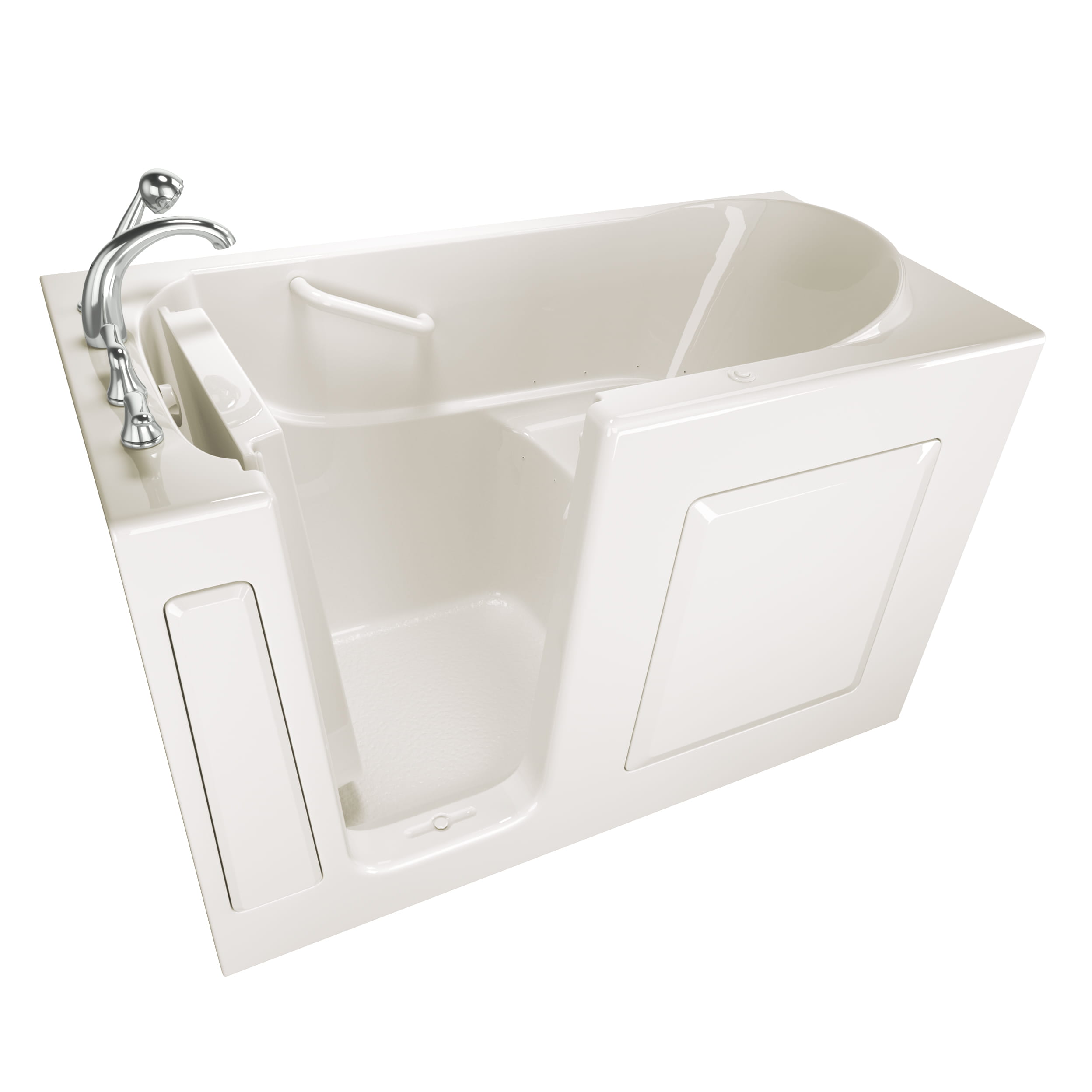 Gelcoat Entry Series 60 x 30 Inch Walk In Tub With Air Spa System - Left Hand Drain With Faucet ST BISCUIT